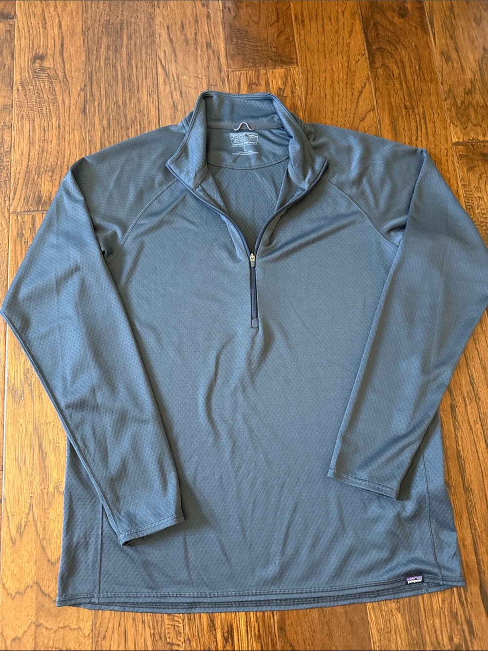 Patagonia Men's Slate-Blue Quarter Zip Lightweight Shirt Jacket